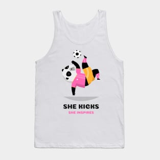 She Kicks She Inspires Women's soccer Tank Top